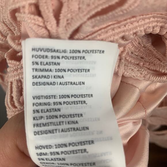 Bardot Botanica Lace Dress Womens Size 6 Pink Sleeveless Sheath Dress Wedding - Picture 11 of 11